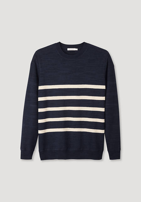 Striped sweater made of linen with organic cotton