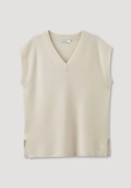 Sweater made from organic virgin wool with cashmere