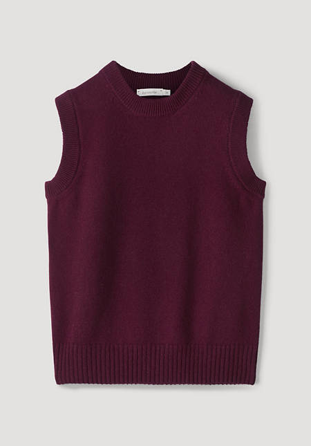 Tank top made from pure lambswool