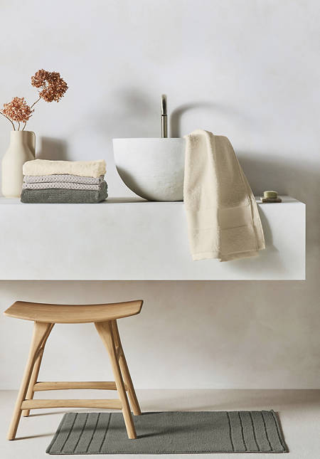 Cloth bath mats top