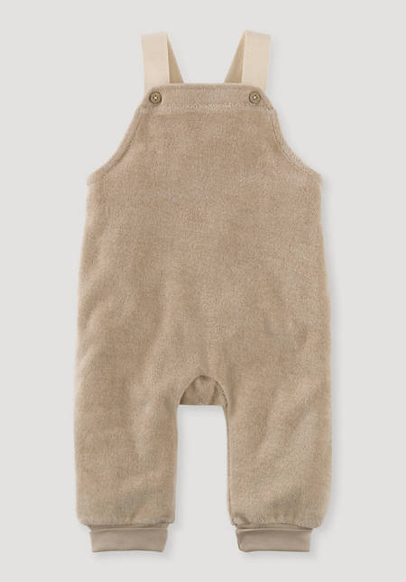 Terrycloth dungarees made from pure organic cotton