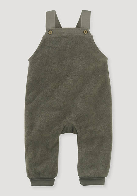 Terrycloth dungarees made from pure organic cotton