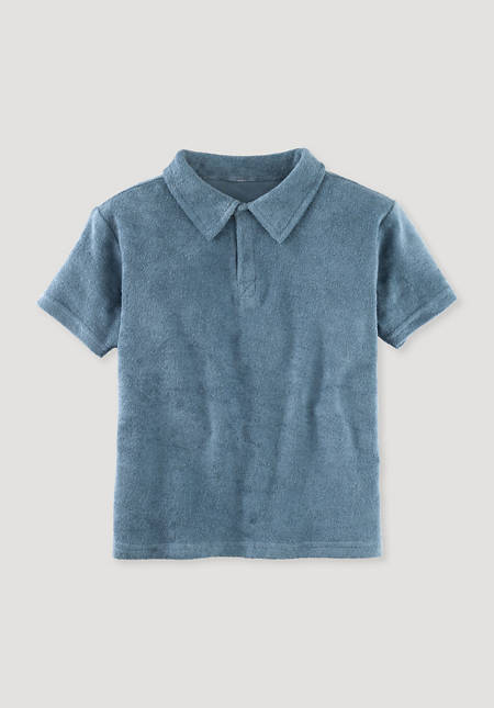 Terrycloth polo shirt made from pure organic cotton