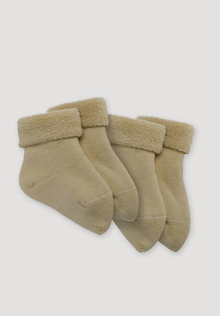 Terrycloth socks in a 2-pack made of organic cotton
