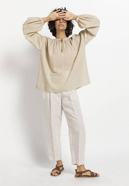 Tunika-Bluse aus reiner Bio-Baumwolle