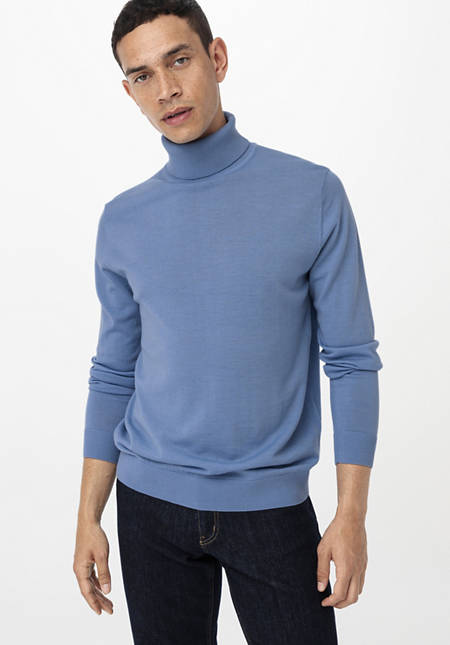 Turtleneck sweater made from pure organic merino wool