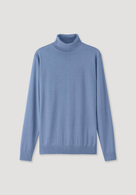 Turtleneck sweater made from pure organic merino wool
