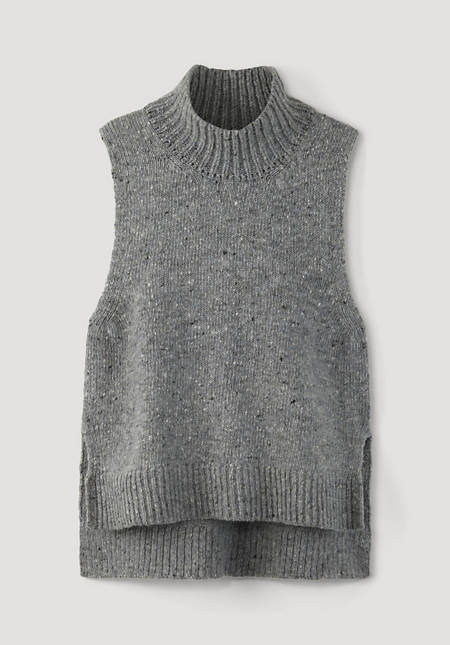 Tweed-Pullunder aus reiner Schurwolle