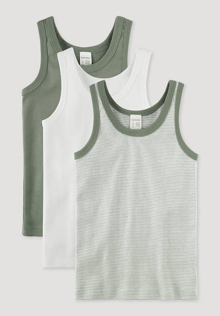 Undershirt, set of 3 made of pure organic cotton