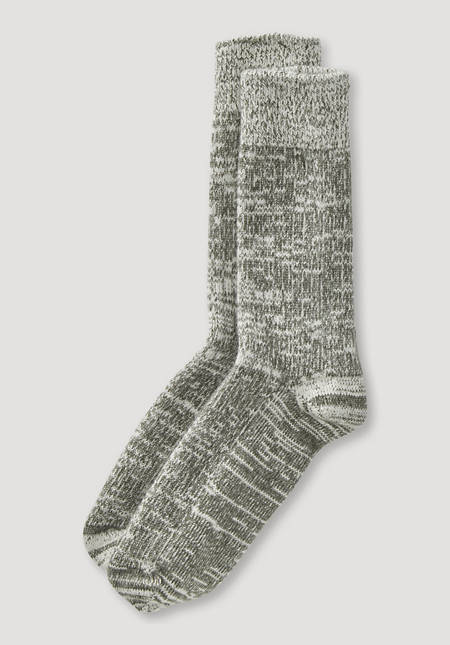 Unisex leisure socks made from organic cotton and organic new wool