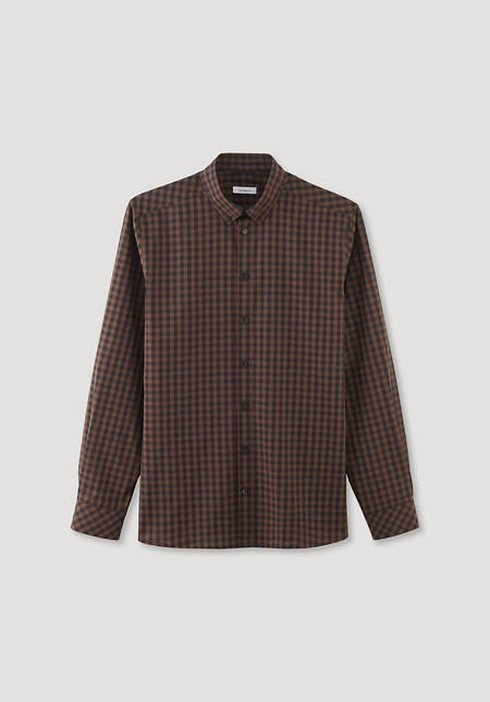 Vichy modern-fit shirt made from pure organic cotton