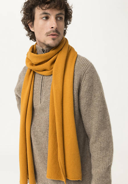 Virgin wool scarf with cashmere