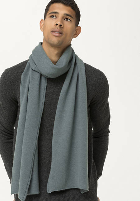 Virgin wool scarf with cashmere