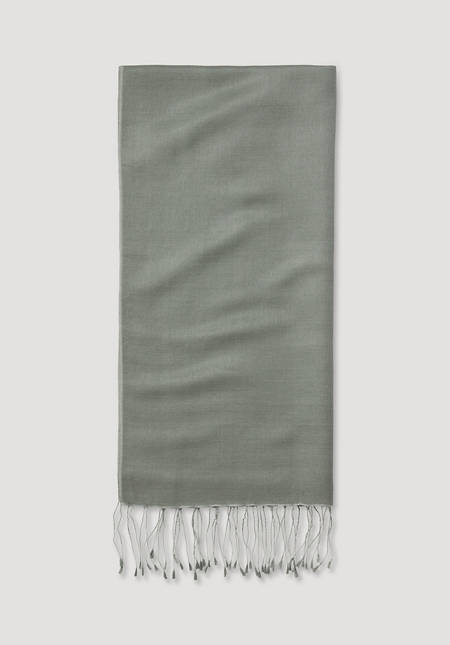 Virgin wool scarf with silk