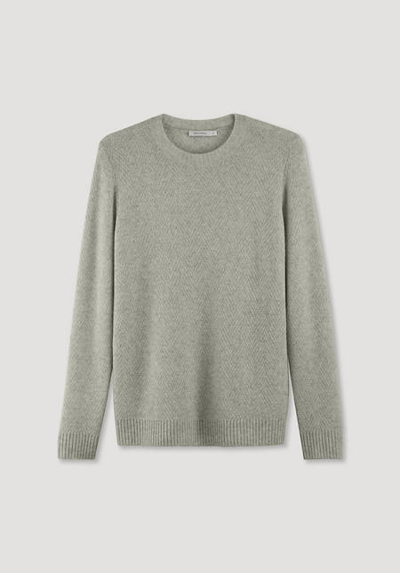 Virgin wool sweater with yak and cotton