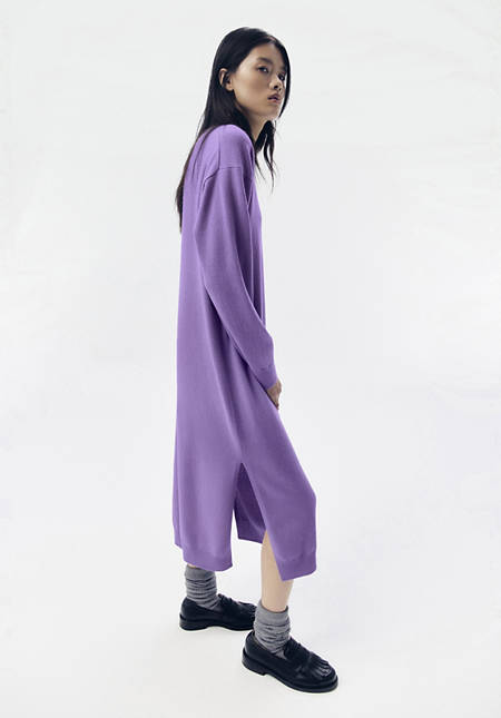 WUNDERKIND × HESSNATUR Strickkleid Midi Oversize aus Bio-Merinowolle mit Kaschmir