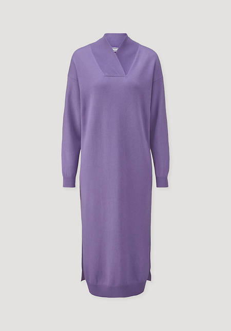 WUNDERKIND × HESSNATUR Strickkleid Midi Oversize aus Bio-Merinowolle mit Kaschmir