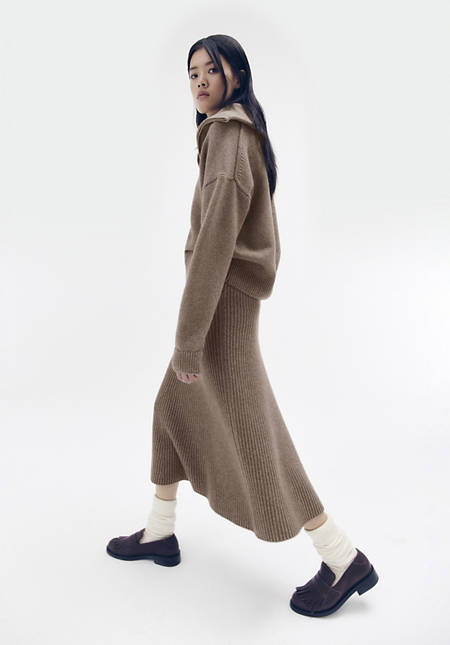 WUNDERKIND × HESSNATUR Strickrock Regular aus Bio-Merinowollmix