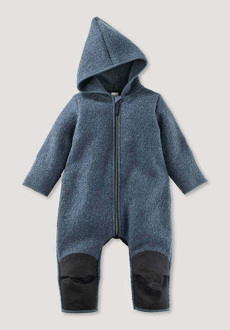 Walker overall made from organic merino wool with nature shell