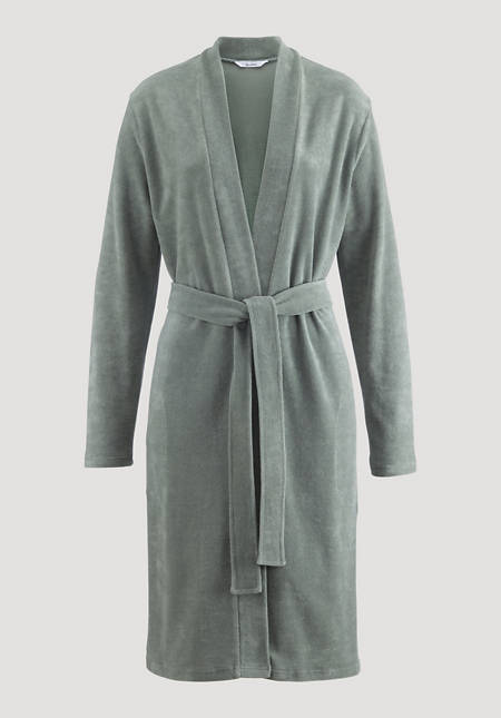 Wellness bathrobe made from pure organic terry jersey