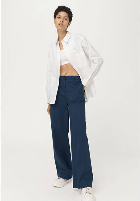Wide leg pants made from organic cotton