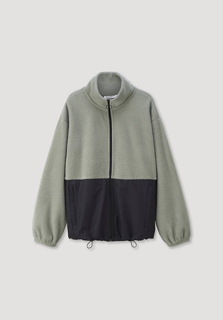 Wollfleece Jacke Relaxed aus Bio-Merinowolle mit Bio-Baumwolle