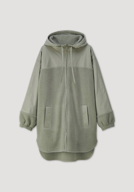 Wollfleece Mantel Relaxed aus Bio-Merinowolle mit Bio-Baumwolle