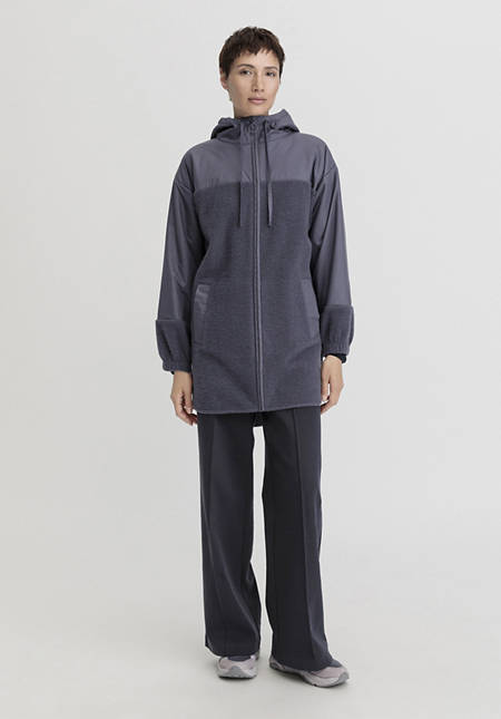 Wollfleece Mantel Relaxed aus Bio-Merinowolle mit Bio-Baumwolle