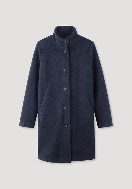 Wollfleece-Mantel aus reiner Bio-Merinowolle