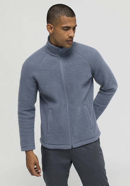 Wool fleece jacket made from organic merino wool