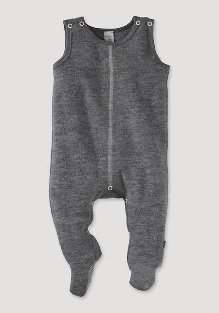 Wool terry romper made of pure new wool