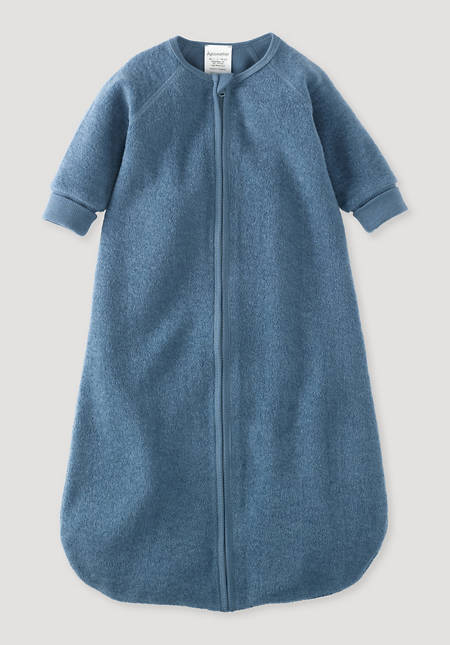 Wool terry sleeping bag made from pure organic merino wool