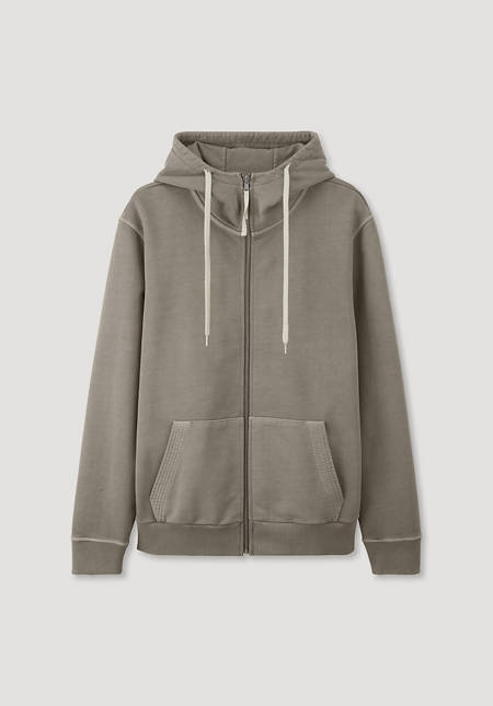 Zip hoodie made from pure organic cotton