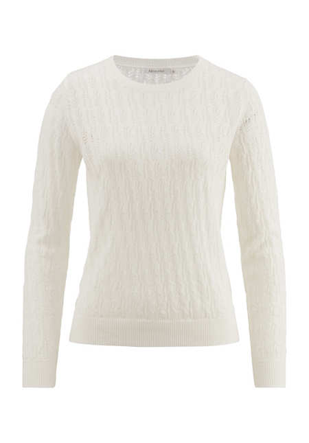 Ajour sweater made of hemp with organic cotton