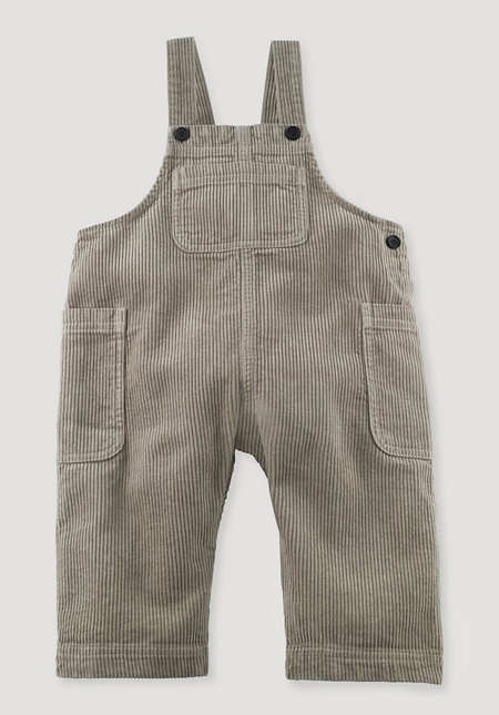 Corduroy dungarees made from hemp with organic cotton