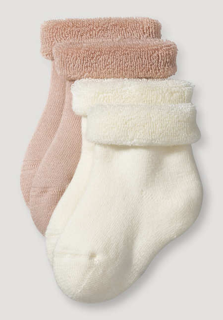 Frottee-Socke im 2er-Pack aus Bio-Baumwolle