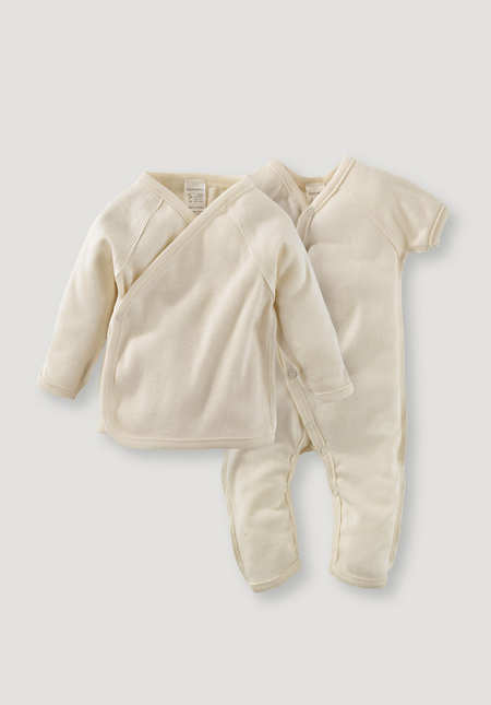 Initial equipment set of 2 made of pure organic cotton