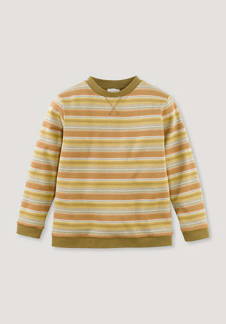 Jacquard sweatshirt made from pure organic cotton