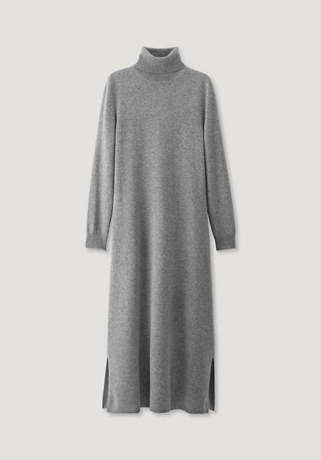 Midi knit dress made from organic merino wool with cashmere