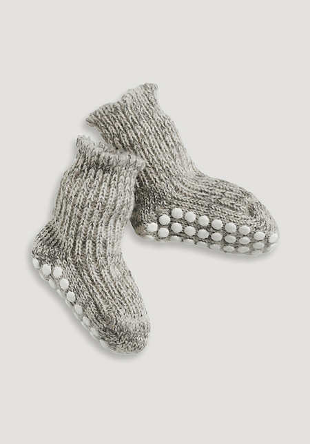 Stopper sock made of pure organic merino wool