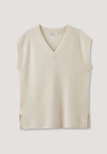 Sweater made from organic virgin wool with cashmere