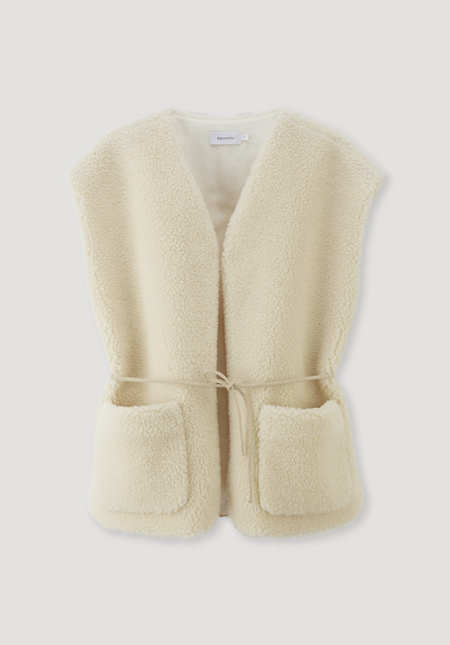 Teddy vest made from new wool with organic cotton