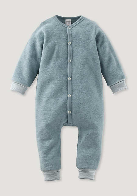Wool terry overall made from pure organic merino wool